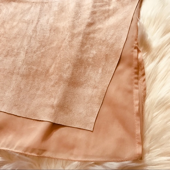 Sans Souci Pink Faux Suede Strappy Tank Size L - Picture 6 of 8